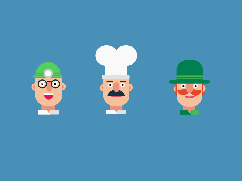 Professions Icon green blue flaticon icon flat forest ranger operations surgeon doctor cook profesional profession