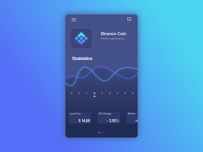 Crypto Statistics UI binance change coin crypto crypto wallet cryptocurrency market price statistics ui ui design user interface wallet