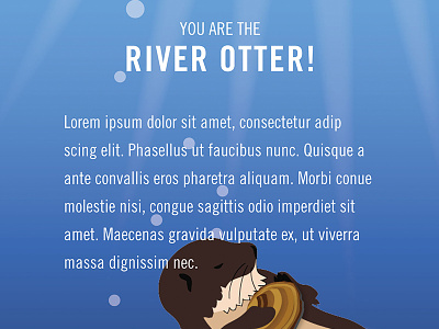 Fairmount Water Works - Personality Quiz illustration interactive otter quiz