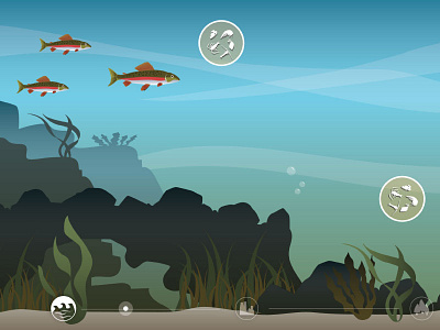 Salmon Challenges Activity Designs fish game illustration interactive online salmon