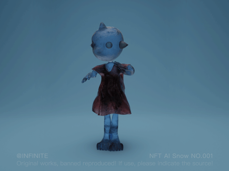 NFT Al Snow NO.002 3d animation blender digital art image design motion graphics