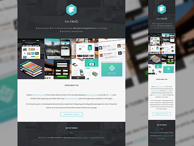 Portfolio Update flat homepage logo pattern personal portfolio responsive update web webdesign website
