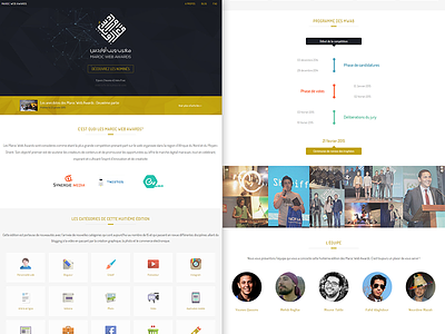 Web Awards Competitions - Morocco avatar background design flat icons images onepage profile timeline website