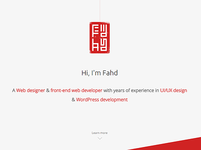 Portfolio Redesign 2015 designer flat front end logo minimalist minimalist morocco portfolio red redesign web website wordpress