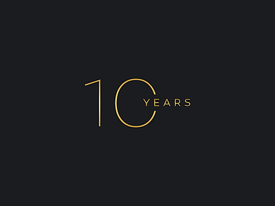 10 Years Anniversary 10 anniversary awards dark gold golden minimal ten years