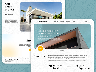 LUNAR VISUAL (Architect Studio) - Web Profile Exploration architecture branding exploration landing page ui ux web page