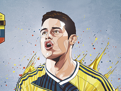 James Rodríguez art direction colombia futbol graphic design illustration james rodriguez worldcup