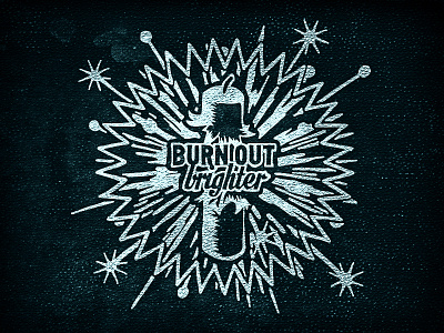 Burn Out Brighter anberlin blue bright burn burst handmade illustration texture usa