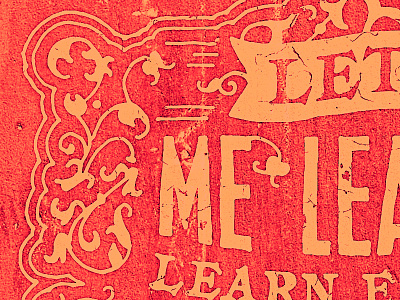 Let Me Learn floral line texture type vintage