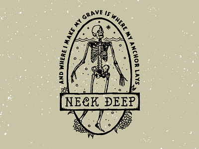 ND Idea / Submission illustration pop punk skeleton skull traditional typography
