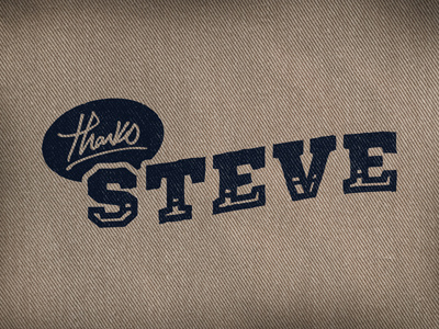Thanks Steve drawn handmade lettering shoutout texture type typography vintage