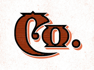 Co. co company lettering letters texture type vintage