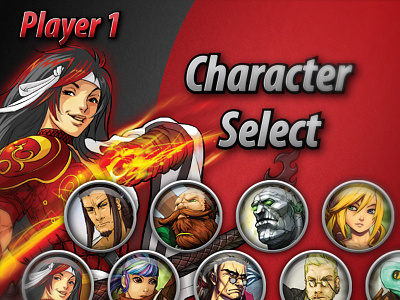 UI Concept - Character Select for a F2P game - Game Dev & Other Things