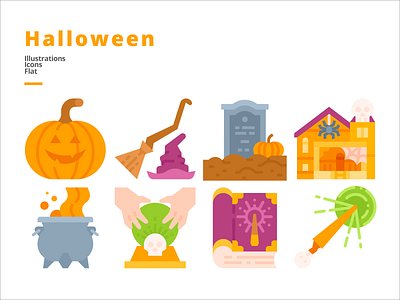 Halloween illustrations / icons