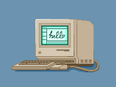 Machintosh 1984 Pixel Art apple illustration machintosh pixel art pixel artist pixelart