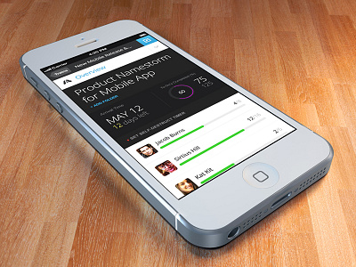 Sendgine iOS app black gray iphone mobile progress redesign ui