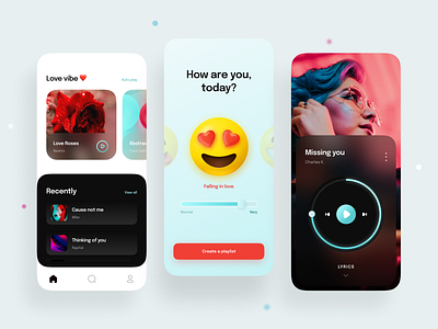 Music Player :: App Design Concept app black clean concept design love minimal modern music music app music player typography ui ux