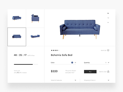 Furniture || Detail Product clean ecommerce furniture modern shop ui ux web