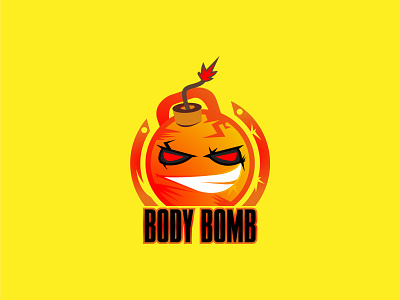 Bodybomb logo branding concept design fitness icon logo logo design modern sport vector