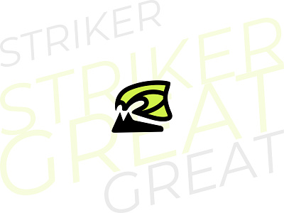 Great striker logo branding concept design great striker helmet icon logo logo design modern striker vector