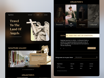 Angels Rome Museum Website Rebranding app branding dark mode design app figma graphic design inspiration museum rebranding redesign webdesign website website design xd