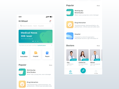 Medical App doctor ios medical design mobile app design ui ux