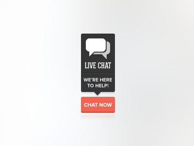 Live Chat Badge badge button chat clean flat simple