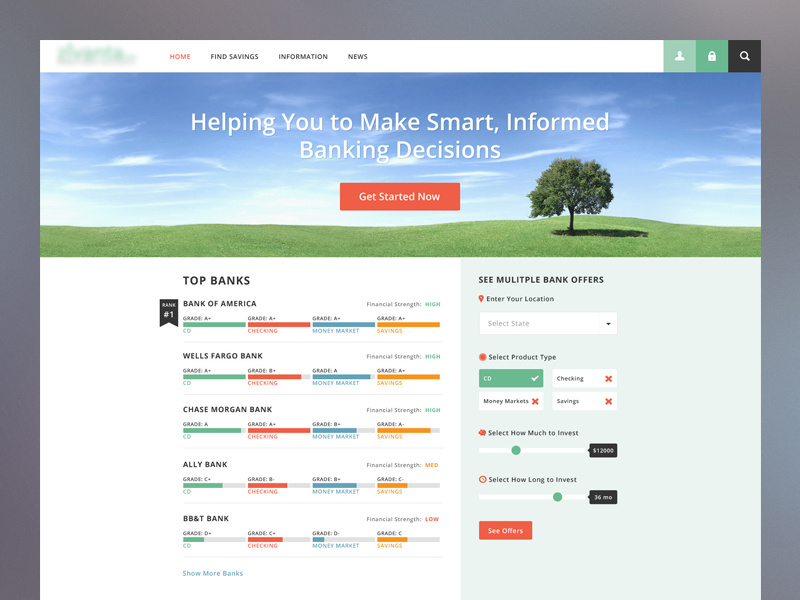 Banking Homepage banking homepage form progress bar minimal flat