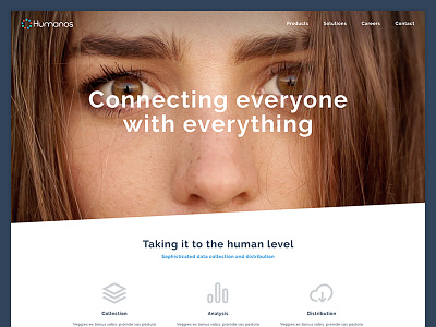 Humanos Landing Page flat homepage landing page simple