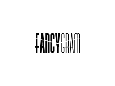 FancyGram Logo Idea 2 black draft fancy fancygram gram logo rough white