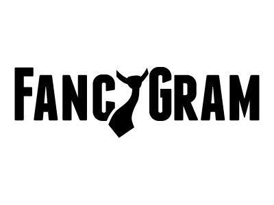 FancyGram Logo Idea 3 black draft fancy fancygram gram logo rough white