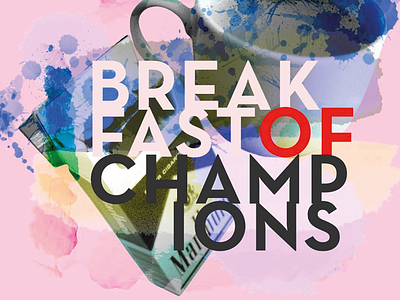 Breakfast of Champions art book design graphic pastel typography