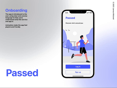 Passed - Discover who's around you animation app design flat minimal protopie social media ui ux