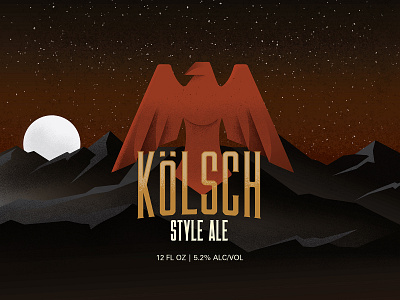 Kolsch - Beer Can art alcohol branding beer art beer can eagle packaging design