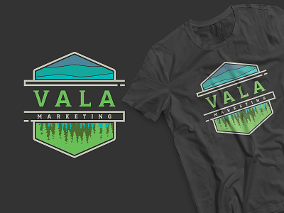 Vala Merch adventure badge branding explorer badge illustration merchandise print tshirtdesign