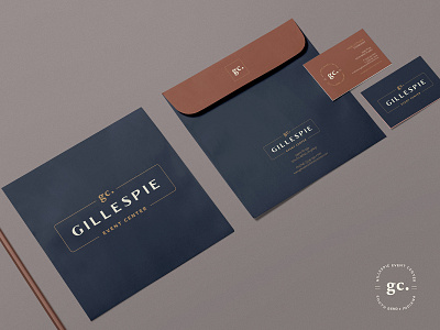 Gillespie Event Center - Rebound blue brand brand design branding branding design gold logo logo design