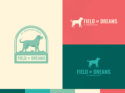 Field of Dreams by Homeward Bound animal brand branding design dog illustration indiana logo pet rescue typography vector