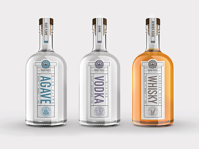 Round Maple Distillery - Labels alcohol beer brand branding design distillery illustration label logo packaging tequila typography vodka whiskey whisky
