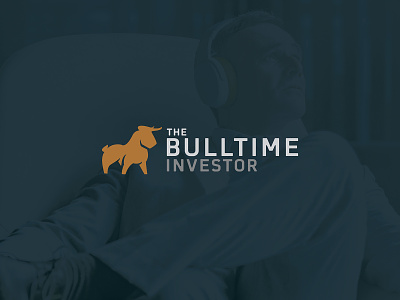 The Bulltime Investor animal brand branding bull design finance financial illustration investment logo vector wall street