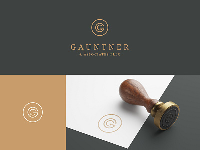Gauntner & Associates brand branding branding design design firm graphic design illustration law lawyer legal logo monogram typography vector