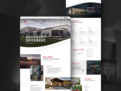 DJ Construction - Homepage Refresh construction design developer indiana industrial ui uiux ux web design webdesign website