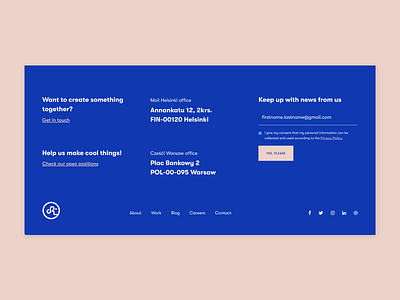 Sangre.fi - Footer agency design footer typography ui webdesign