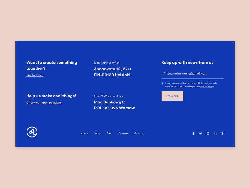 Sangre.fi - Footer by Sangre on Dribbble