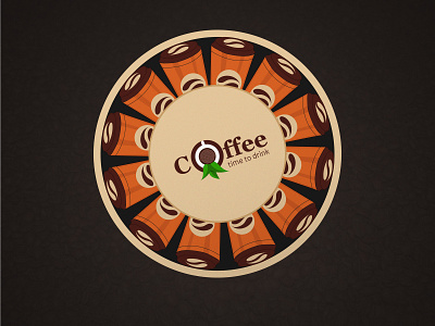 Coffee Coaster adobe illustrator cc coasters coffee coffee bean illustration sticker sticker mule texture
