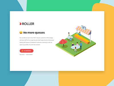 Roller CTA adventure icon illustration typography ui design web design