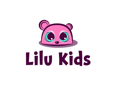 Lilu Kids Logo bigeyes branding charcter drawing fun illustration joy kids logo logodesign vector