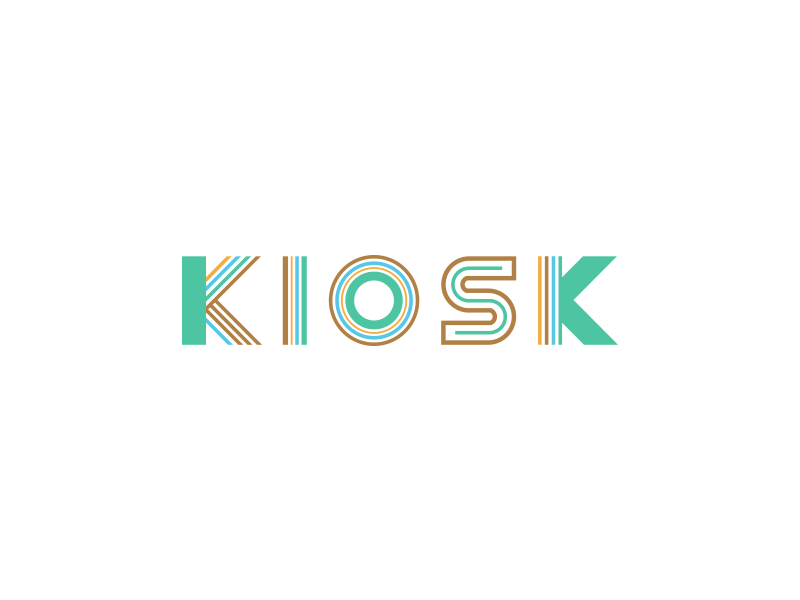 Kiosk Restaurant Logo design mockup dinamic gif graphic design linelogo lines logo restaurant restaurant branding restaurant logo