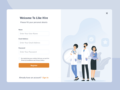 Healthcare Careers, Job board & Job Portal Log In Screen