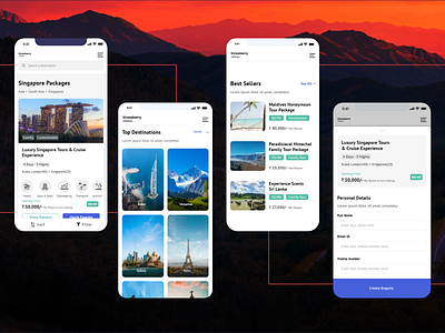 Mobile first Travel, Vacation, Tour Portal