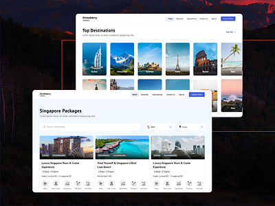Travel, Holiday, Vacation, Tour Portal UI UX Designing
